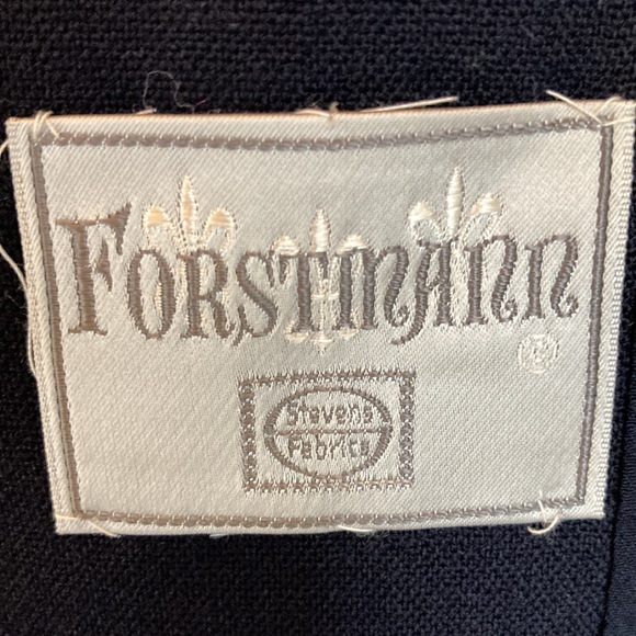 🧳VTG Forstmann suit jacket navy with pressed ribbon detail like new - Picture 4 of 13